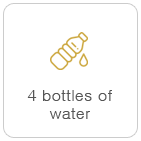4 bottles of water